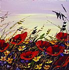 Poppies Canvas Paintings - Poppies at Dawn